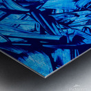 Abstract blue paint artwork Metal print