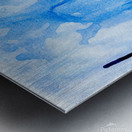 Abstract blue watercolor painting Metal print