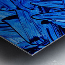 Abstract blue painting.   Metal print