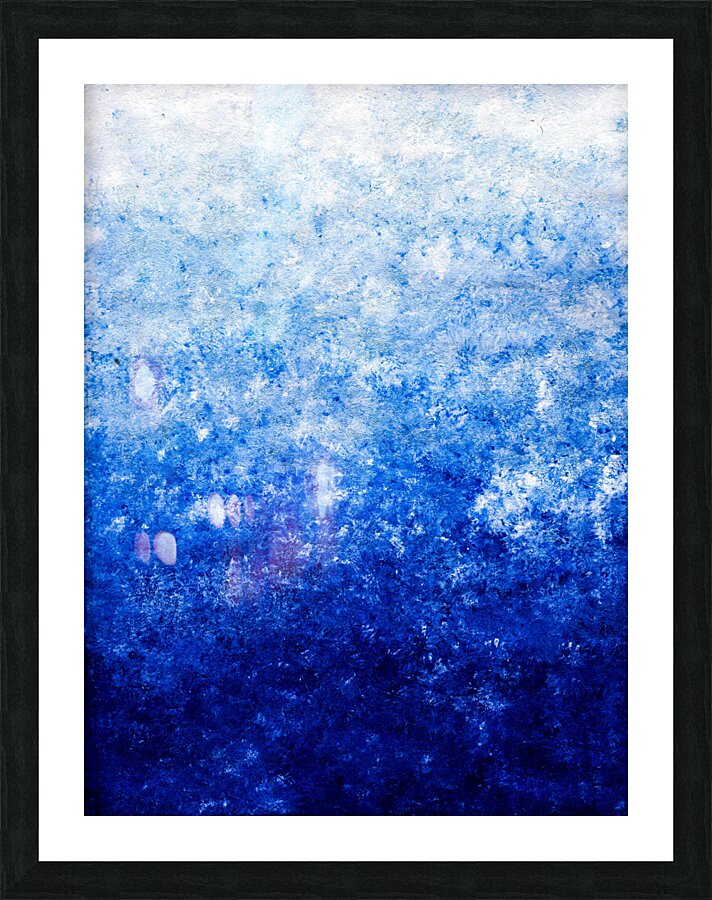 Abstract blue painting Picture Frame print