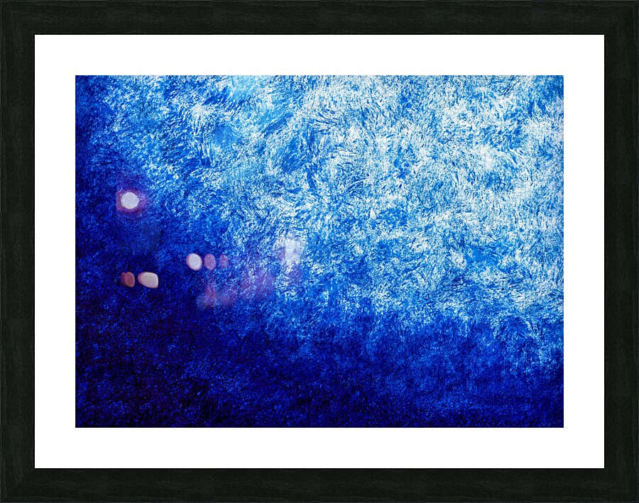 Abstract blue painting.   Picture Frame print