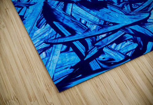 Abstract blue paint artwork TAHDAINI puzzle