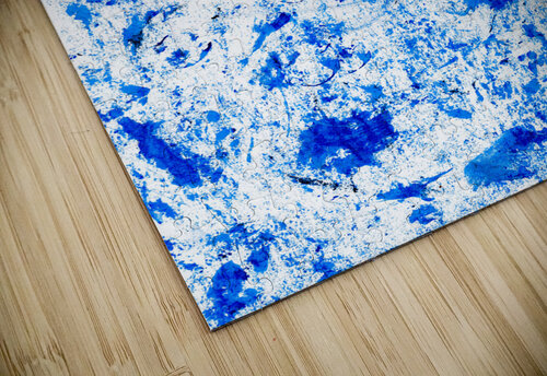 Abstract blue paint grunge background. Abstract blue painting.   TAHDAINI puzzle