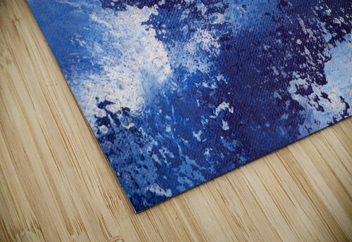 Abstract blue painting. Abstract blue paint grunge background. TAHDAINI puzzle