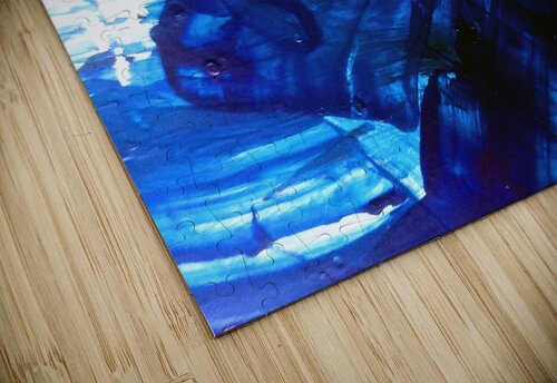 Abstract blue painting. Abstract blue paint grunge background. TAHDAINI puzzle