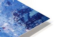 Abstract blue painting. Abstract blue paint grunge background. HD Metal print