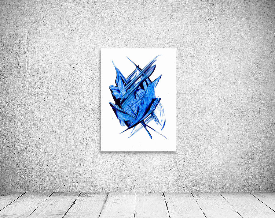 Abstract blue painting.   Wall Preview
