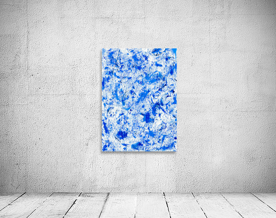 Abstract blue paint grunge background. Abstract blue painting.   Wall Preview