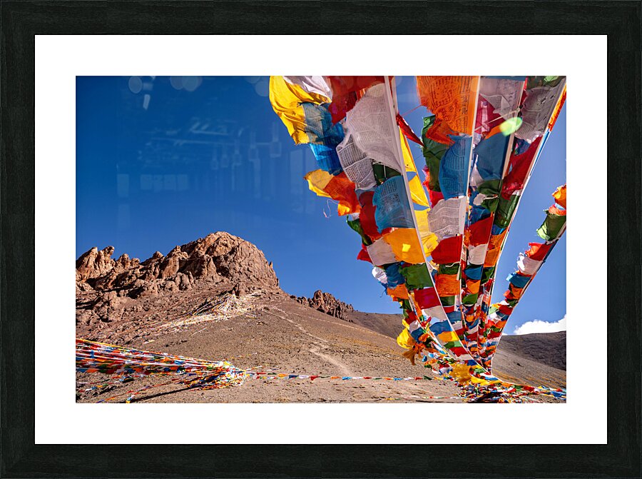 Tibets holy ribbons Picture Frame print