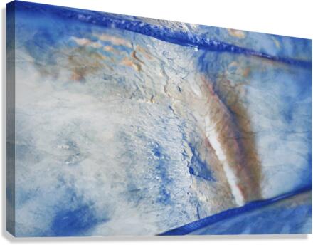 BLUE ABSTRACT PATTERN plank background grunge Canvas Print