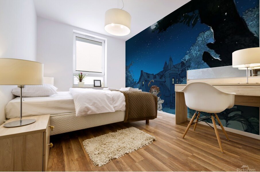 the promised neverland Mural print