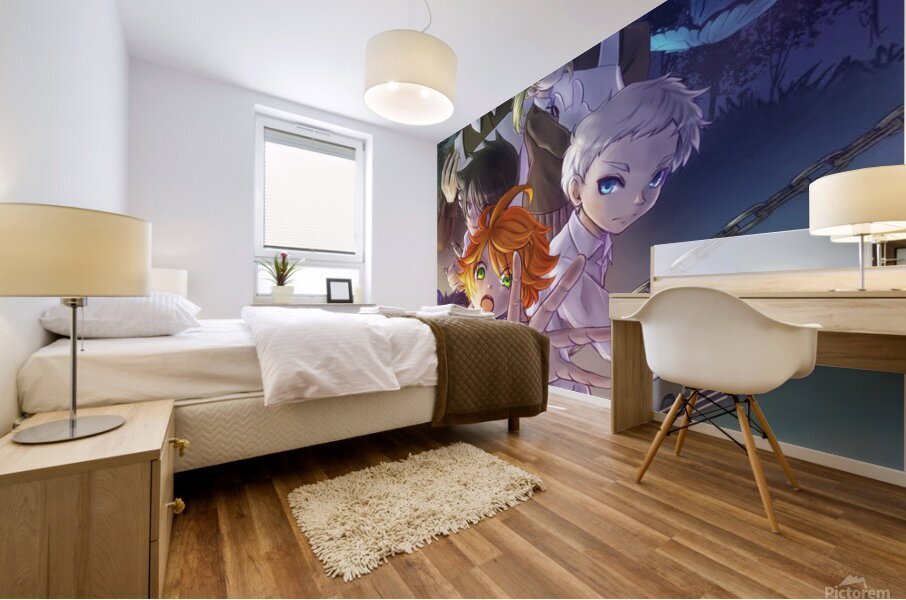 the promised neverland Mural print