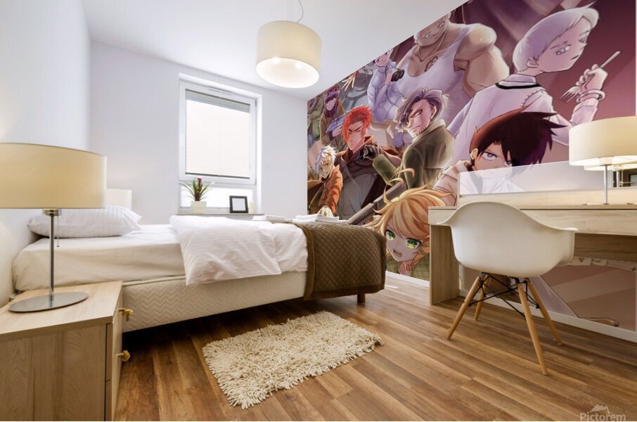 the promised neverland Mural print