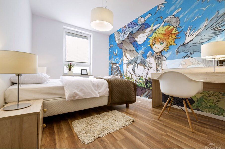 the promised neverland Mural print