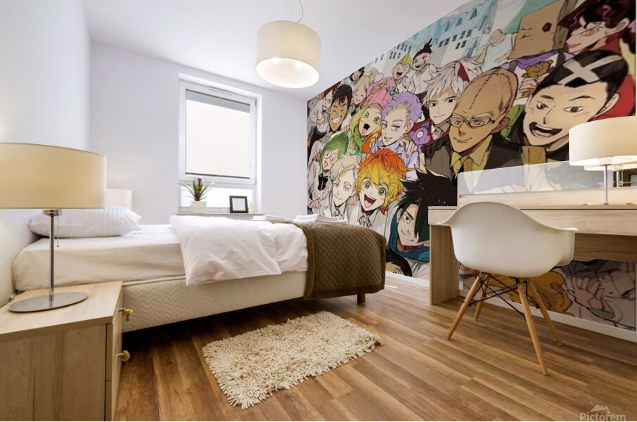 the promised neverland Mural print