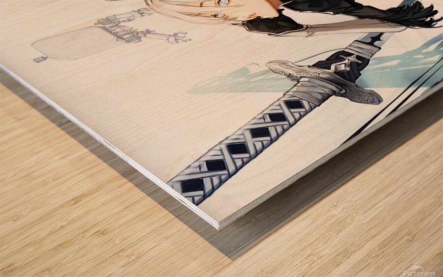 NieR Automata Wood print