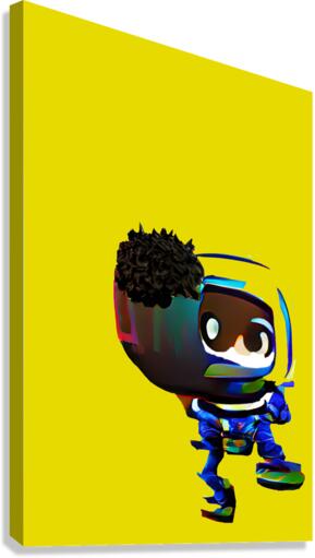 Gold Little Astronaut Canvas Print