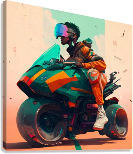 The Biker Canvas Print