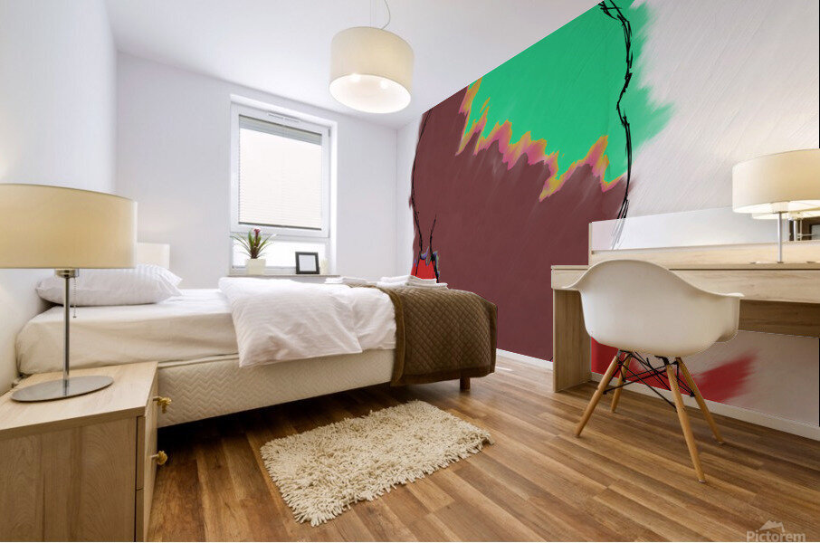 Brown Flames Mural print