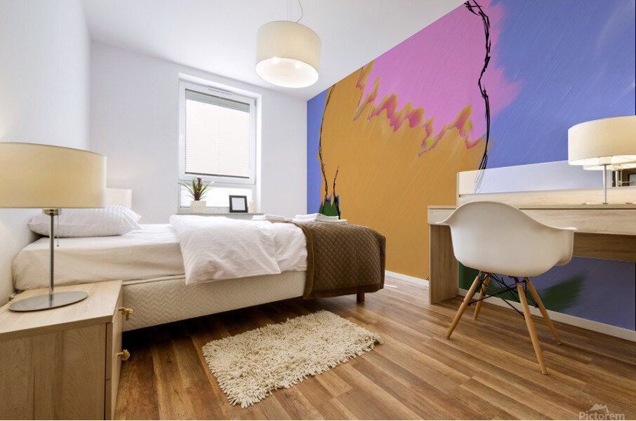 Orange flames Mural print