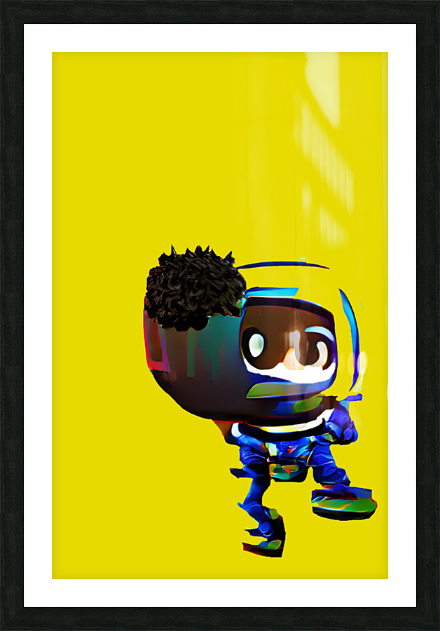 Gold Little Astronaut Picture Frame print