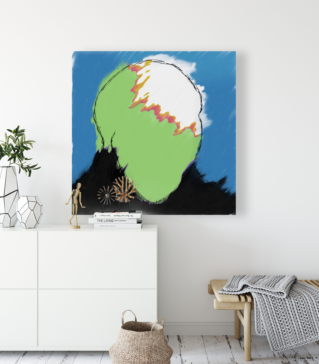 Green flames Reproduction