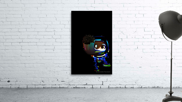 Black Little Astronaut Wall Preview