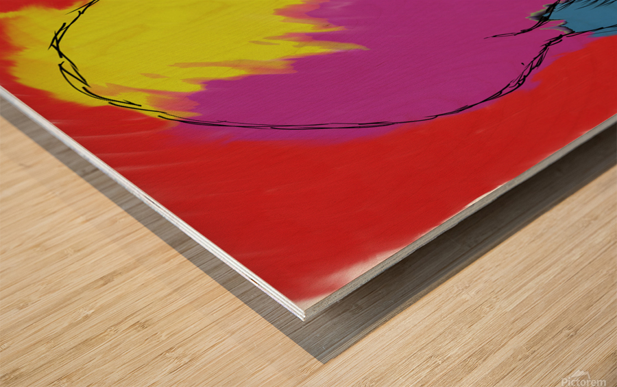 Pink Flames Wood print