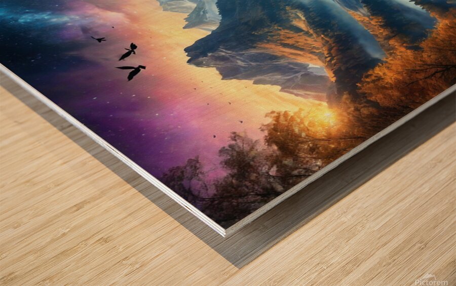 Gothic Landscape 7 | Wolf River Falls Wood print