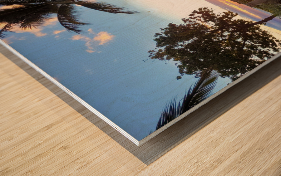 Mauis Sunset Wood print