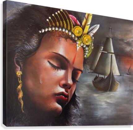 KRISHNA  MODERN ART Canvas Print