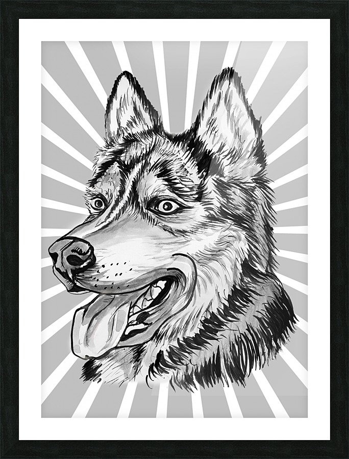 DOG PORTRAIT Picture Frame print
