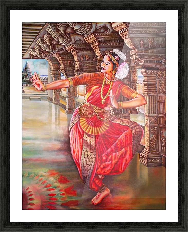 BHARATHANATYAM INDIAN CLASSICAL DANCE Picture Frame print