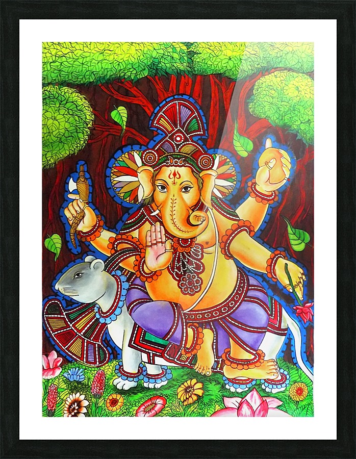 GANAPATHY MURAL Picture Frame print