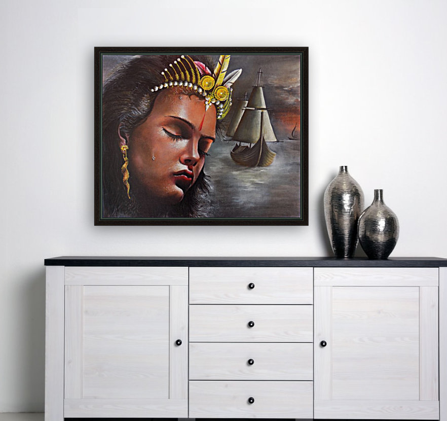 KRISHNA  MODERN ART Reproduction
