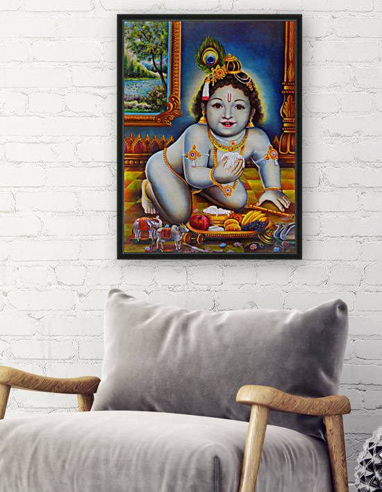 BABY KRISHNA PAINTING by ASP ARTS