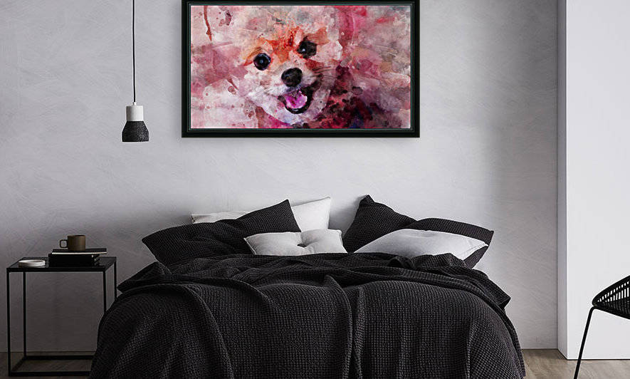 POMERANIAN DOG WATERCOLOR PORTRAIT by ASP ARTS