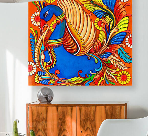 BEAUTIFUL PEACOCK MURAL PAINTING by ASP ARTS