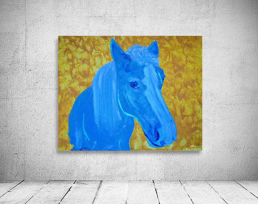cheval bleu Wall Preview