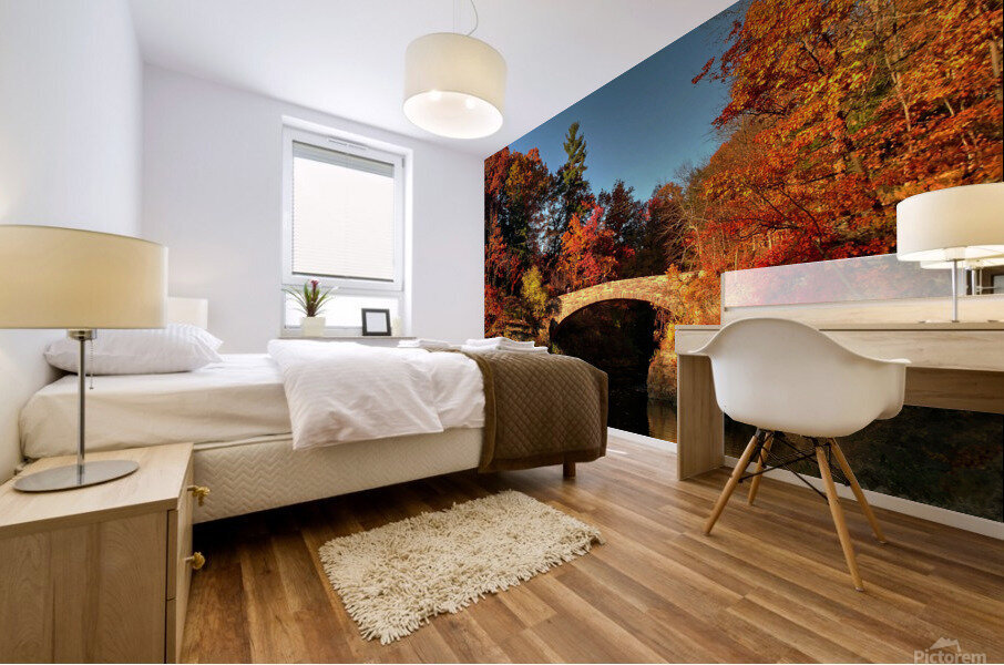 Crossing into Autumn Mural print