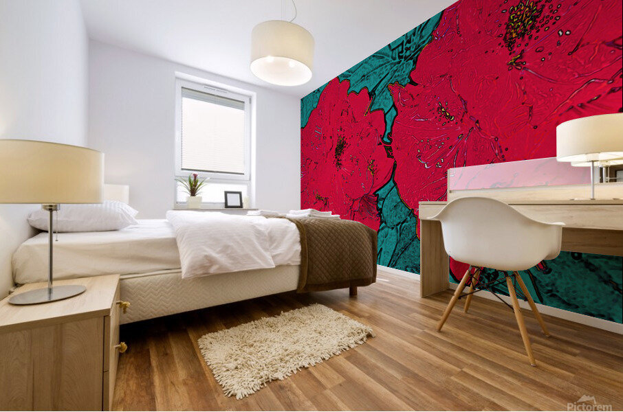 Azaleas - The Lovers Mural print