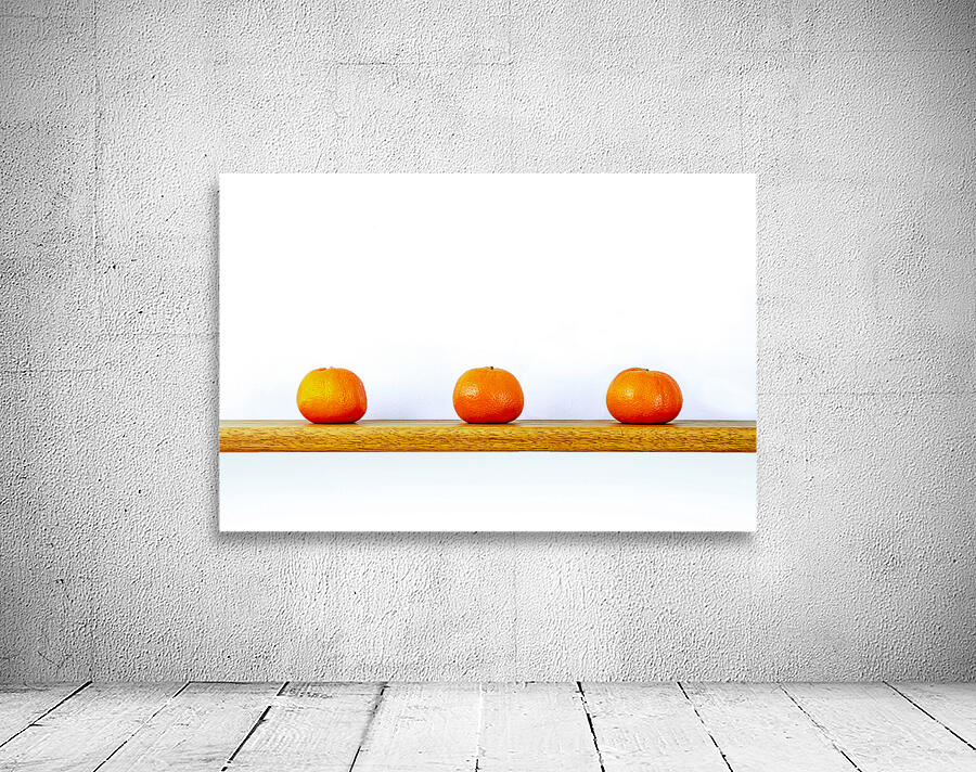 Three Oranges on a Shelf Wall Preview