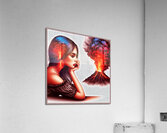 Jealousy love fire volcano. Acrylic Print