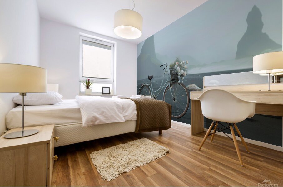 Lone Bike  Mural print