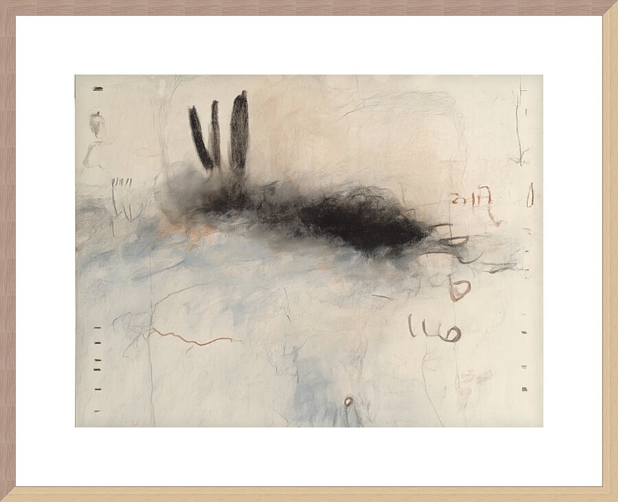 SHY RABBIT Picture Frame print