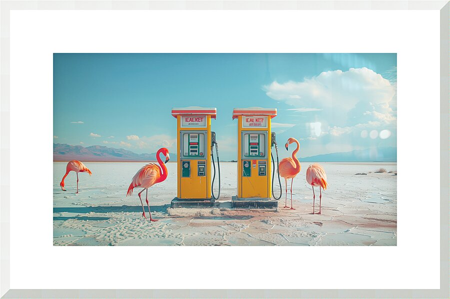 Gas Pumps  Picture Frame print