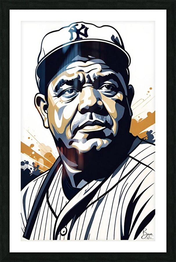 BABE RUTH Picture Frame print