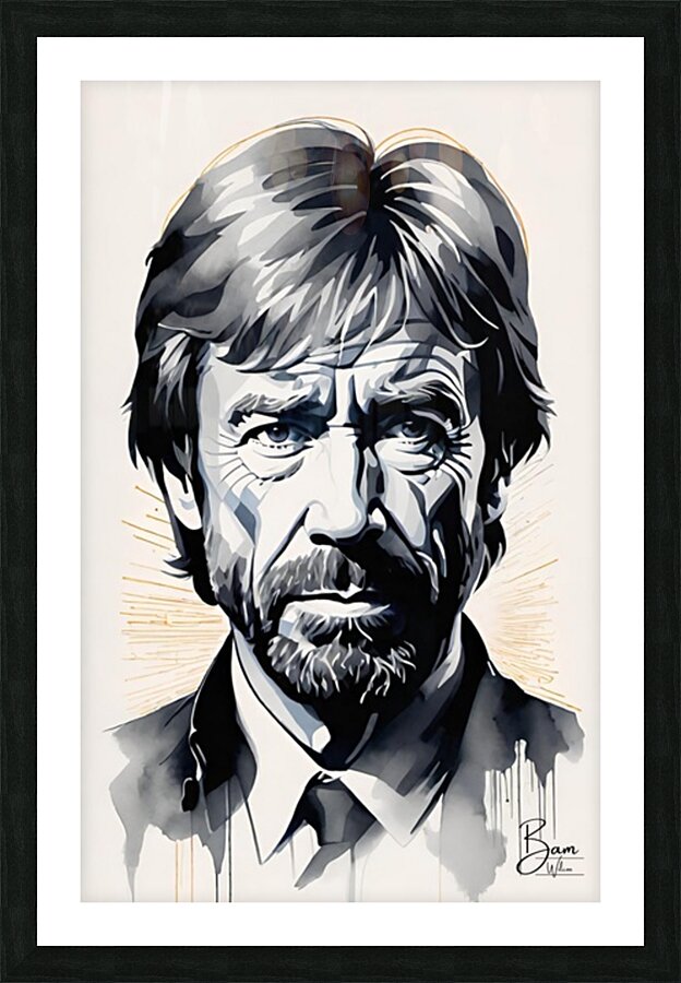 Chuck Norris Picture Frame print