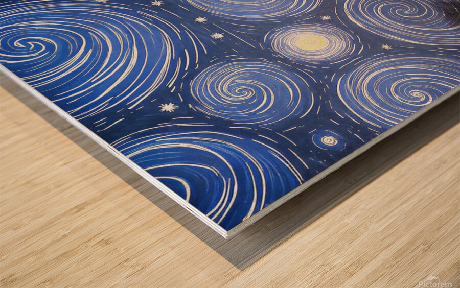 Celestial Dreams – A Journey Through the Night Sky Wood print
