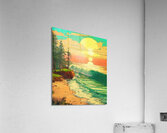 Tropical Paradise | Sketch-Style Beach Illustration Acrylic Print